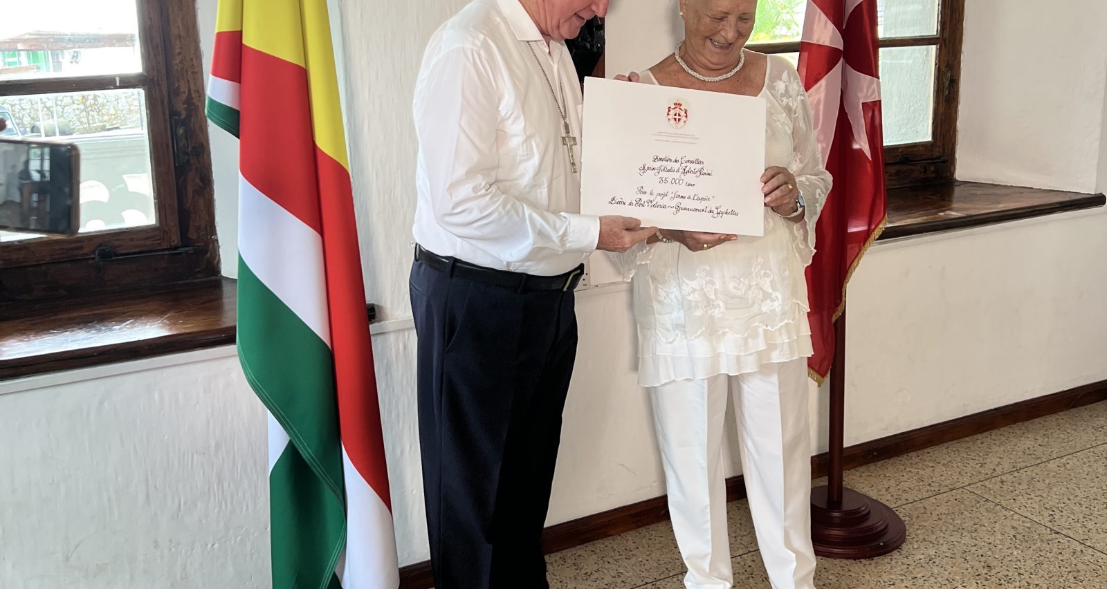 Order of Malta donates €35,000 for Farm of Hope in Seychelles