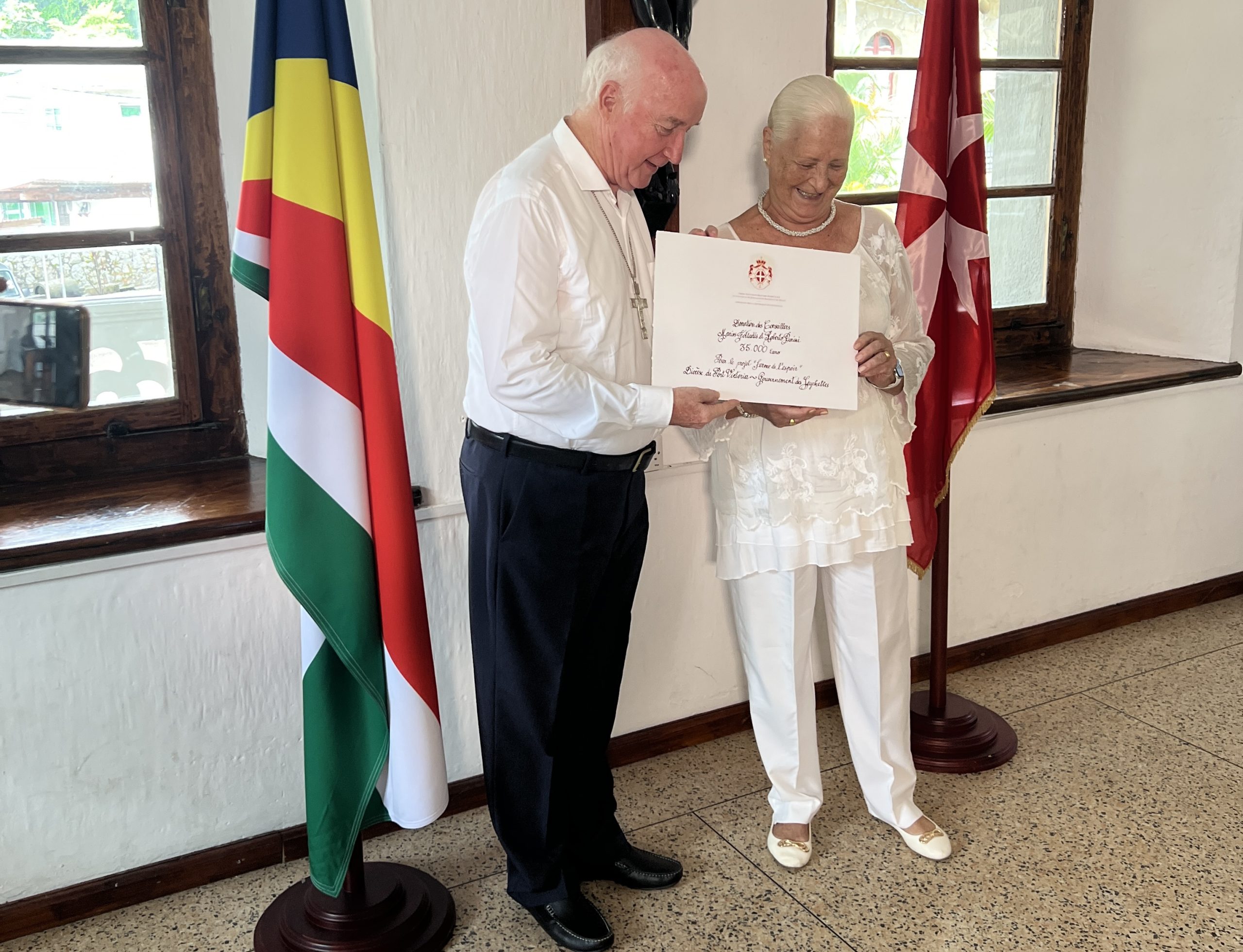 Order of Malta donates €35,000 for Farm of Hope in Seychelles